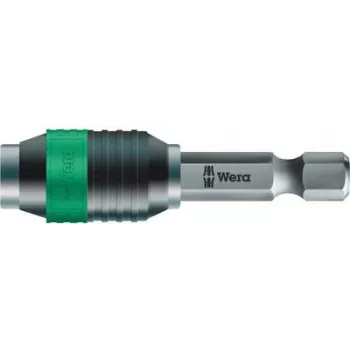Wera 05052500001 portapuntas universal Rapidaptor, enganche hexagonal 1/4 pulgadas, cambio rápido, magnético, 50 mm