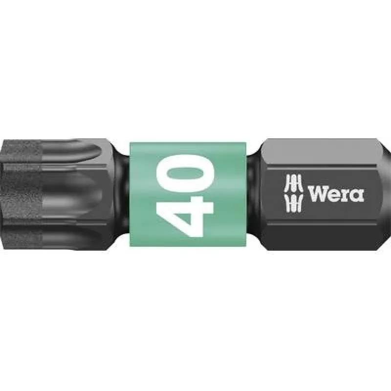 Wera Impaktor Torx T40 punta de destornillador hexagonal 1/4 pulgadas 25mm recubierta de diamante 05057627001