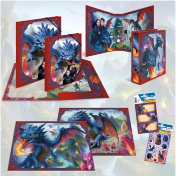 Carpeta de gomas HERMA Dragon A3, cartón con 3 solapas interiores 20143