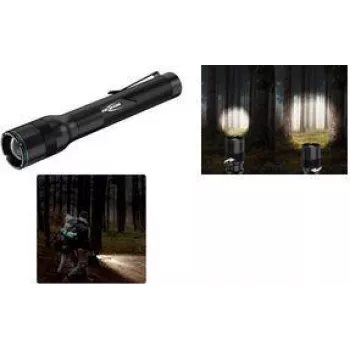 Linterna LED ANSMANN Adventure TA300BF negra con clip de cinturón, 300 lúmenes, enfoque ajustable, IPX4 1600-0761