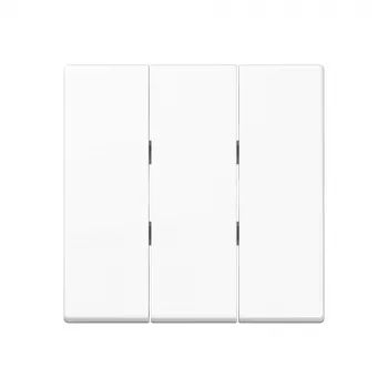 Tecla para interruptor triple JUNG A593BFWW, blanco alpino