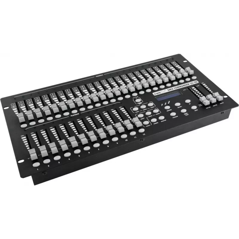 Control de iluminación Eurolite DMX Commander 24/48, 48 canales, montaje en rack de 19
