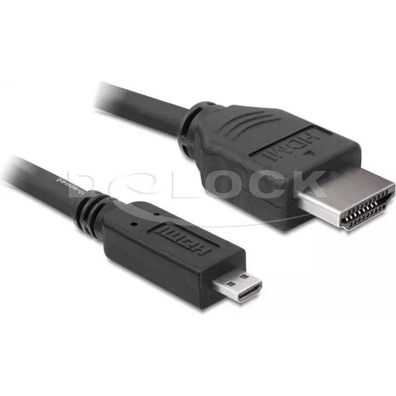 Cable HDMI a Micro HDMI DeLOCK 2 m, 32 AWG, High Speed con Ethernet, 4K 82664
