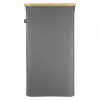 Recogedor de botellas retornables HELIT H2406087 100L gris, tejido Oxford con anillo de bambú y bolsa de transporte extraíble