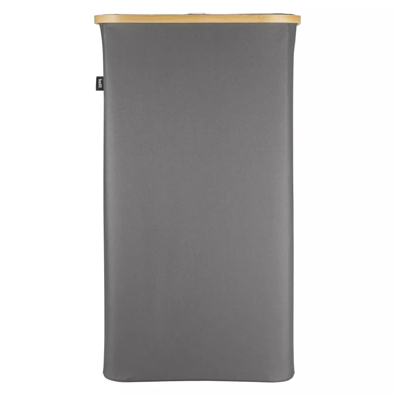 Recogedor de botellas retornables HELIT H2406087 100L gris, tejido Oxford con anillo de bambú y bolsa de transporte extraíble
