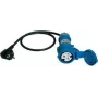Benning Adaptador de medición conector Schuko a toma CEE caravana 16 A 3 polos azul (044143)
