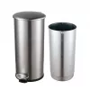 HELIT the zinc Cubo de basura con pedal 12 L Plata acero inoxidable redondo Soft-Close H2406500