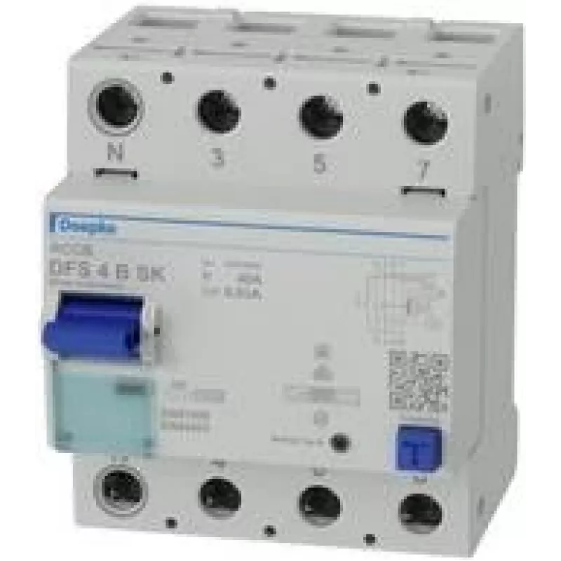 Doepke DFS4 100-4/0.30-B SK Interruptor diferencial (RCCB), 4 polos, 100 A, 300 mA, tipo B 09166998