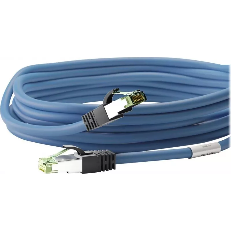 Wentronic Goobay Cable de red CAT 8.1, S/FTP (PiMF), azul, 5 m, LSZH, cobre, 24 AWG 45662