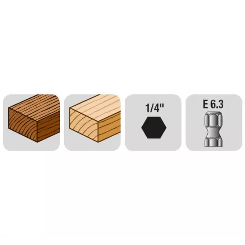 kwb 513904 Broca helicoidal para madera 4 mm x 50 mm