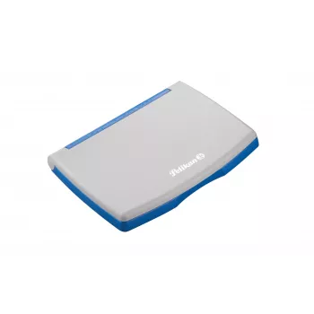 Pelikan Almohadilla para sellos con carcasa de plástico, azul/gris, 110 x 70 mm 337709