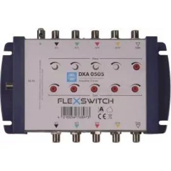 WISI FLEXSWITCH Amplificador de línea DXA0505 4xSAT/1xTERR para cascadas de multiswitch