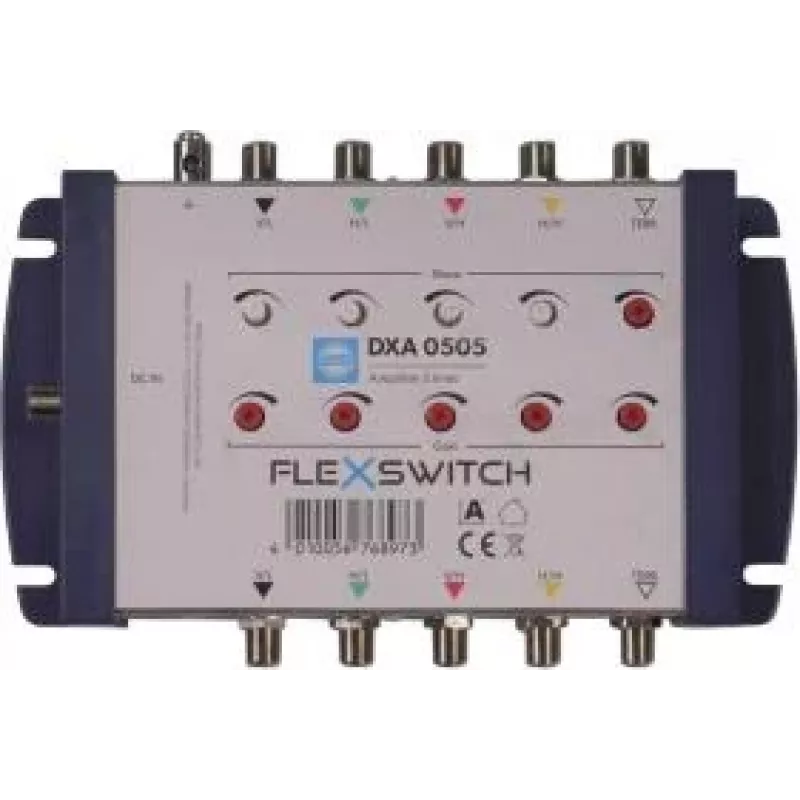 WISI FLEXSWITCH Amplificador de línea DXA0505 4xSAT/1xTERR para cascadas de multiswitch