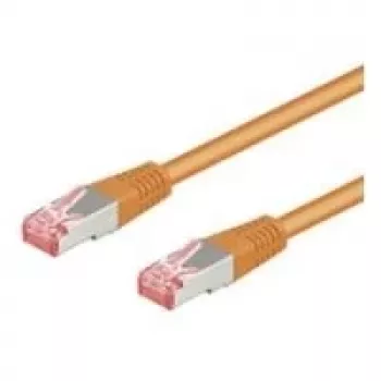 Wentronic Goobay cable de red CAT 6, S/FTP (PiMF), naranja, 0,5 m - LSZH libre de halógenos, cobre (93467)