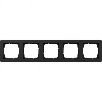 Gira marco embellecedor 5 elementos negro mate 0215153
