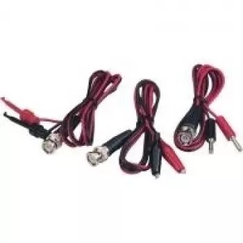 Voltcraft set de cables de medición BNC con pinzas de cocodrilo, 0,8 m, negro/rojo (KC300IAB)