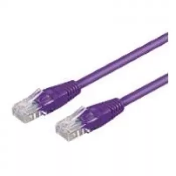 Wentronic 7m cable de red CAT5e UTP, conector RJ45 macho a macho, contactos dorados, violeta 95246