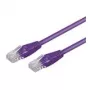 Wentronic 7m cable de red CAT5e UTP, conector RJ45 macho a macho, contactos dorados, violeta 95246