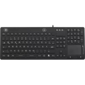 Renkforce teclado USB industrial IP68 con superficie táctil, negro (iM-IKB110-BK)