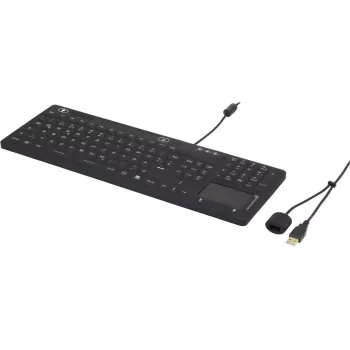 Renkforce teclado USB industrial IP68 con superficie táctil, negro (iM-IKB110-BK)