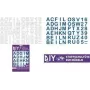 ROTH letras termoadhesivas para cucurucho escolar de tela DIY, blanco, alfabeto A-Z, hoja 150 x 210 mm, 1 hoja 658116