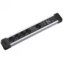 BACHMANN regleta de enchufes para escritorio plástico 1+4 elementos Master+Slave 2m negro