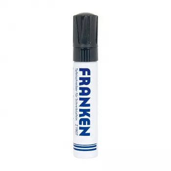 FRANKEN JumboMarker rotulador para pizarra blanca, punta de cuña 4-12 mm, negro, recargable, borrado en seco, bajo olor, 1 ud. (Z1910 10)