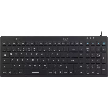 Renkforce teclado USB industrial IP68 negro resistente a salpicaduras y al polvo (iM-IKB106-BK)