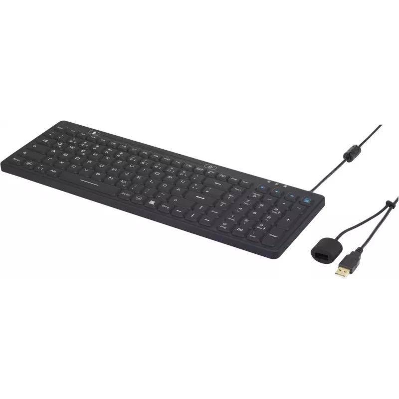 Renkforce teclado USB industrial IP68 negro resistente a salpicaduras y al polvo (iM-IKB106-BK)