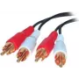 SHIVERPEAKS cable de audio 2 x conector macho RCA a 2 x conector macho RCA, 0,5 m, dorado, negro BS40501