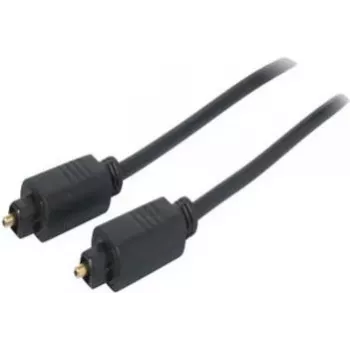 SHIVERPEAKS cable de audio óptico Toslink a Toslink de 3,0 m, conectores dorados, negro BS69004-3.0
