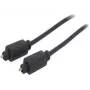 SHIVERPEAKS cable de audio óptico Toslink a Toslink de 3,0 m, conectores dorados, negro BS69004-3.0
