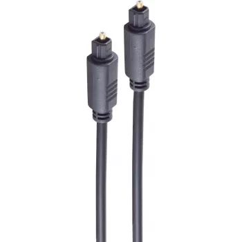 SHIVERPEAKS cable de audio óptico Toslink a Toslink de 3,0 m, conectores dorados, negro BS69004-3.0