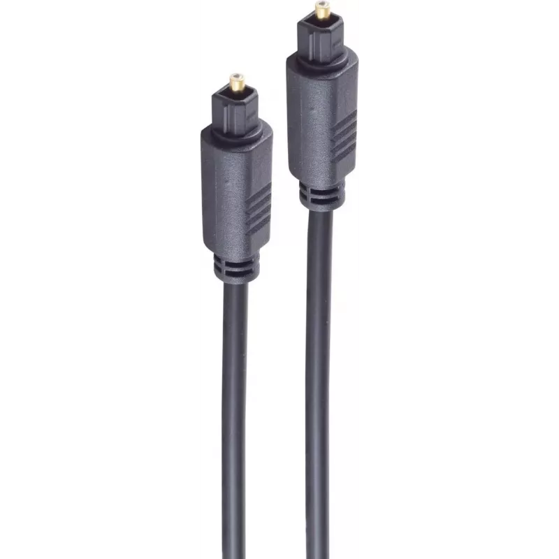 SHIVERPEAKS cable de audio óptico Toslink a Toslink de 3,0 m, conectores dorados, negro BS69004-3.0