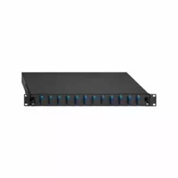 Rutenbeck panel de parcheo de fibra óptica SC dúplex SM 12 puertos 1U 19