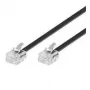 Wentronic Goobay cable de conexión modular, negro, 15 m - conector macho RJ11/RJ14 (6P4C) a conector macho RJ11/RJ14 (6P4C) 50320