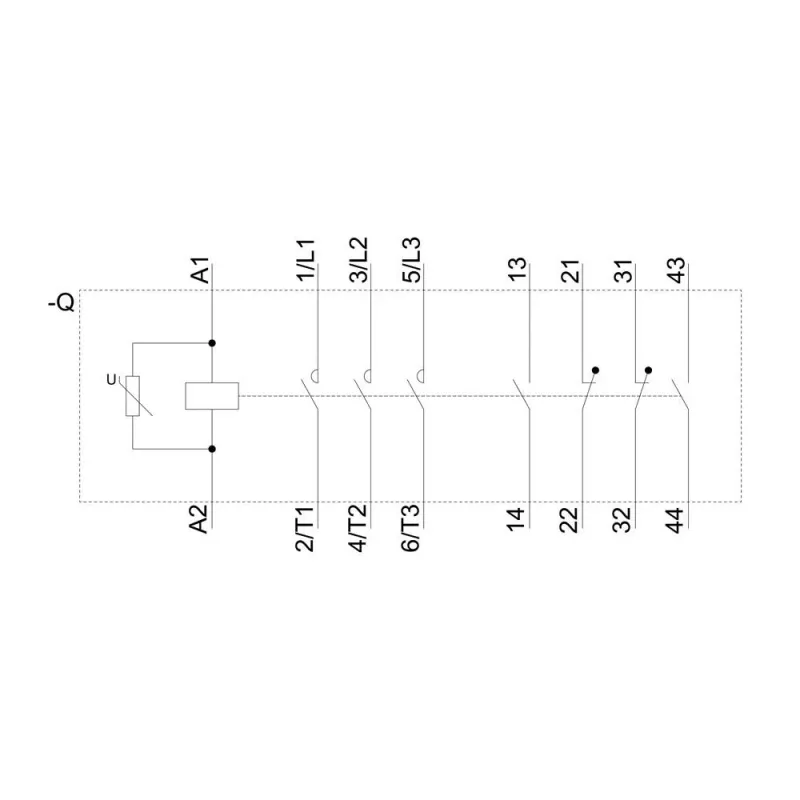 Siemens SIRIUS 3RT1064-6AP36 contactor de potencia, 3 polos, 185 A, bobina 220-240 V UC