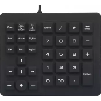 Renkforce teclado numérico USB resistente a salpicaduras, antipolvo, con trackball negro (RF-4791687)