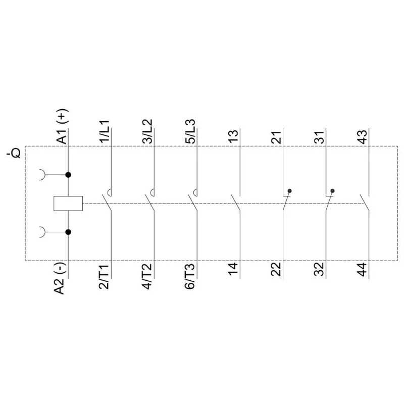 SIEMENS SIRIUS 3RT2 Contactor de potencia 5,5 kW 400 V 12 A 24 V DC 2NO+2NC bornes de tornillo 3RT20171BB443MA0