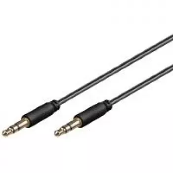 Wentronic Goobay cable de conexión jack de 3,5 mm, 1,5 m, estéreo, dorado, negro 69106