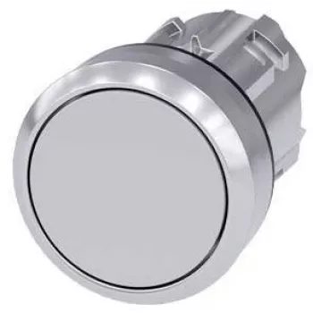 Siemens SIRIUS ACT elemento frontal pulsador, metal, alto brillo, gris (3SU1050-0AB80-0AA0)