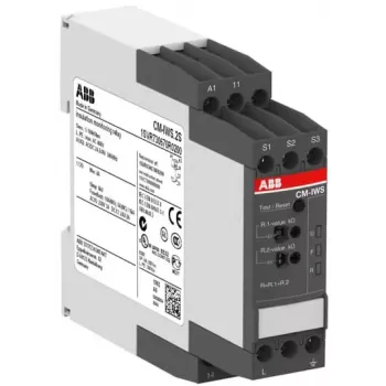 ABB CM-IWS.2S relé de control de aislamiento, 24-240 V AC/DC, 0-500 V, 1 kΩ-10 MΩ, 2 SPDT 1SVR730670R0200