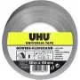 UHU cinta textil universal, 48 mm x 50 m, gris, extra fuerte, recubierta de poliéster, 1 rollo 46615