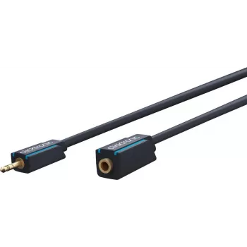 CLICKTRONIC cable alargador de audio MP3 conector macho jack estéreo de 3,5mm a conector hembra 1,5m negro