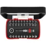 fischer 559121 set de 32 puntas de destornillador (Phillips, Pozidriv, ranurada, Torx Plus)