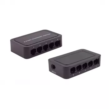 SHIVERPEAKS BS08-01110 switch de escritorio no gestionado Fast Ethernet de 5 puertos, 10/100 Mbps, negro