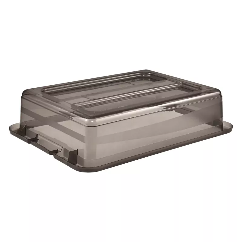 keeeper Caja de almacenamiento Cornelia, 7 litros, gris cristal transparente, con tapa y cierre deslizante 1094482700000