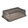 keeeper Caja de almacenamiento Cornelia, 28 litros, gris cristal transparente, con tapa, cierre deslizante 1042982700000