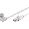 Wentronic Goobay Cable de red CAT 5e, 1x en ángulo 90°, F/UTP, blanco, 5 m, CCA aluminio revestido de cobre, 1x RJ45 90° (8P8C) 94182