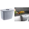keeeper Milan Papelera de cocina colgante 4L, Nordic Grey, con tapa, PP 1031213000000
